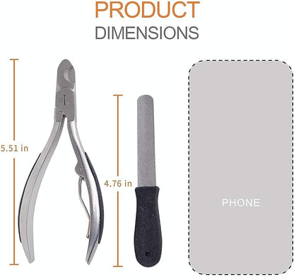 Dog Nail Clipper | Pet Cat Claw Trimmer -Sharp Angled Stainless Steel Blade for Quick Safety -Sturdy Non-Slip Handle -Nail File & Set Box -Professional Tools for Large & Small Pet