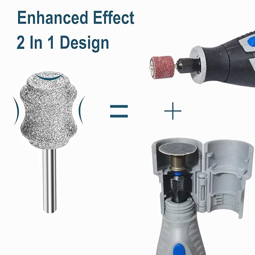 Diamond Dog Nail Grinder for Dremel - Dog Nail Grinder Attachment Bits for Large Medium and Small Dogs Cats Animals Nail Trimming (C