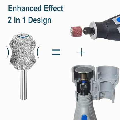 Diamond Dog Nail Grinder for Dremel - Dog Nail Grinder Attachment Bits for Large Medium and Small Dogs Cats Animals Nail Trimming (C