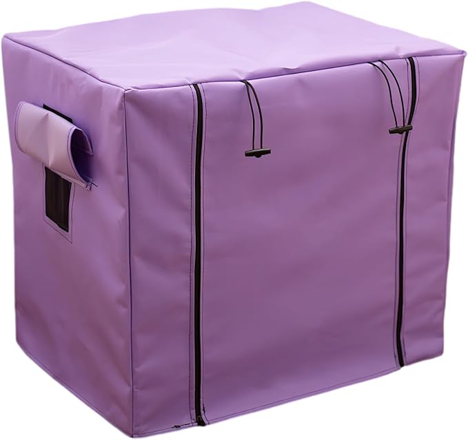 Dog Crate Cover Waterpoof Purple Pet Kennel Covers for Puppy Cat Indoor Outdoor Fit for 1 Door Wire Crate, 37.40x25.59x33.46 Inch