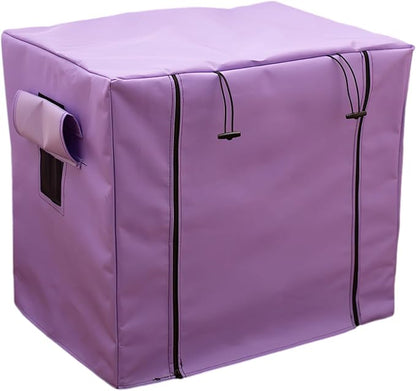 Dog Crate Cover Waterpoof Purple Pet Kennel Covers for Puppy Cat Indoor Outdoor Fit for 1 Door Wire Crate, 37.40x25.59x33.46 Inch