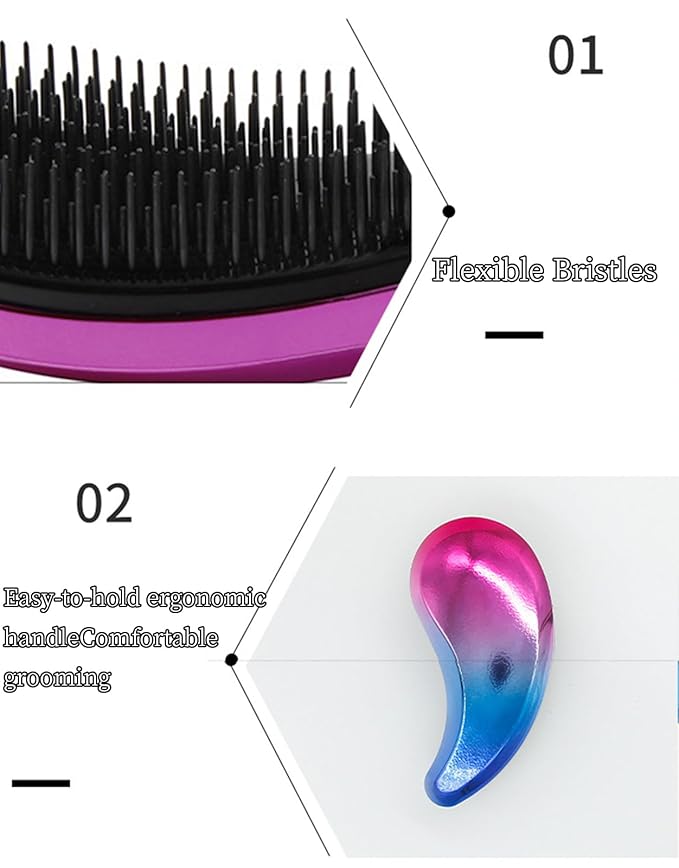 Small Dog Brush- Grooming Tool for Teddy, Yorkies, Maltese, Shih Tzu, Chihuahua - Puppy Hair Brush - TTshuzi (Rose Gold)