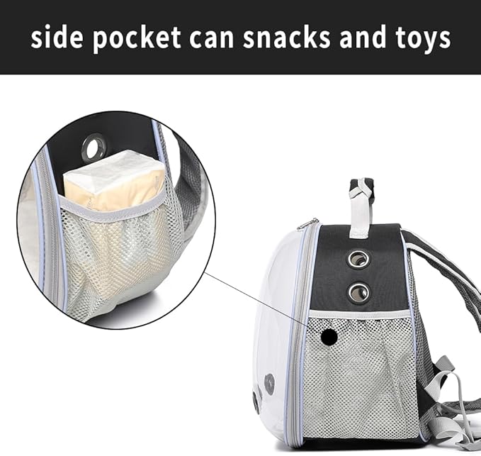 Bunny Carrier, Guinea Pig Carrier,Small Animal Carrier Backpack for Rabbit,Bearded Dragon, Lizard,Hamster,Kitten. Breathable Pet Travel Cage Bag Perfect for Vet Visits & Outdoor Adventures (Black)