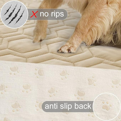 Waterproof and Non-Slip Dog Bed Cover and Pet Blanket Sofa Pet Bed Mat ï¼_ar Incontinence Mattress Protectors Furniture Couch Cover for Most Cats Dogs,Petsï¼30x70-Beigeï¼