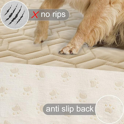 Waterproof and Non-Slip Dog Bed Cover and Pet Blanket Sofa Pet Bed Mat ï¼_ar Incontinence Mattress Protectors Furniture Couch Cover for Most Cats Dogs, Petsï¼40x50-Beigeï¼