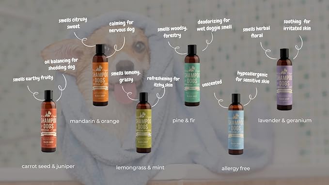 Pine&Fir Deodorizing Dog Shampoo - for Oily or Dry Dog Skin-Natural Ingredients with Organic Essential Oils- Made in Canada