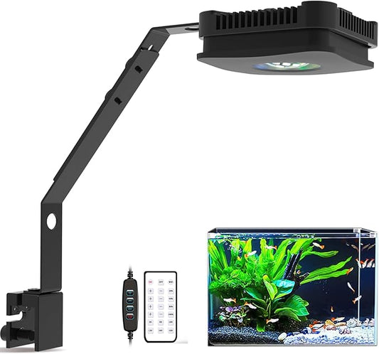 Lominie Aquarium Plant Light 30W Freshwater LED Aquarium Light Full Spectrum with Remote Control for Refugium Shrimp Tropical Fish Tank