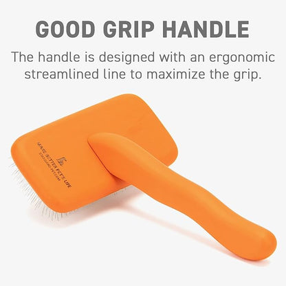 GOODSDECO Pet Slicker Brush - Dog Brush with Soft Tips, Grooming Brush for Dog Cat Pet, Self Cleaning Slicker Brush, Dematting Shedding Fur Hair (Soft Tips)