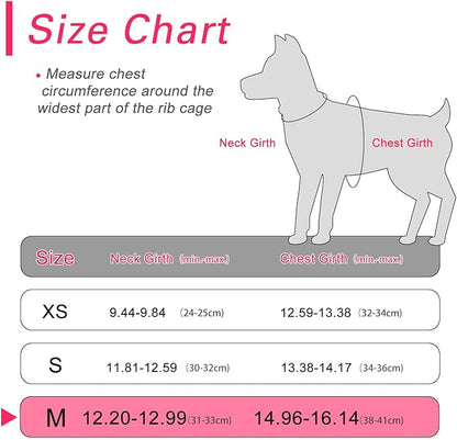Dog Harness for Small Dogs, Small Dog Harness and Leash Set, Honeycomb Grid, Reflective Lightweight Harness & Anti-Twist Pet Lead,Dog Harness(Multi Color, Size: XS-S-M) (M, Rose red)