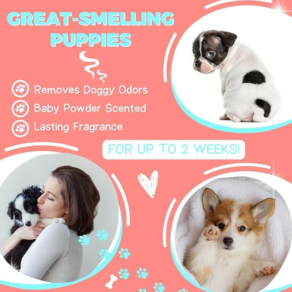 Alpha Dog Series Natural Puppy Shampoo and Conditioner Tear Free with Aloe Vera, pH-Balanced Shampoo for Puppies, Tearless Dog Shampoo and Conditioner, Puppy Wash Sensitive Skin 26.4 Oz (Pack of 2)