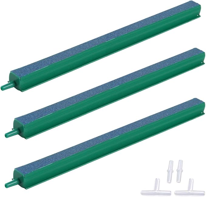 ALEGI Fish Tank Air Bubble 3-Piece Air Stone Bars for Aquarium,Air Stone Bar Hydroponics with Connectors,10 inch