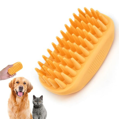 Silicone Dog Grooming Brush Pet Shampoo Bath Brush Anti Skid Soothing Massage Rubber Comb Bath Dog Brush