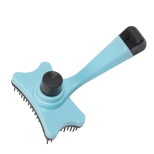 Dog and Cat Brush - Self Cleaning Pet Brush - Pet Hair Brush Accessories - Dog Deshedding Brush for Grooming Dogs, Cats, Rabbits - Shedding Tool for Pets with Short & Long Hair