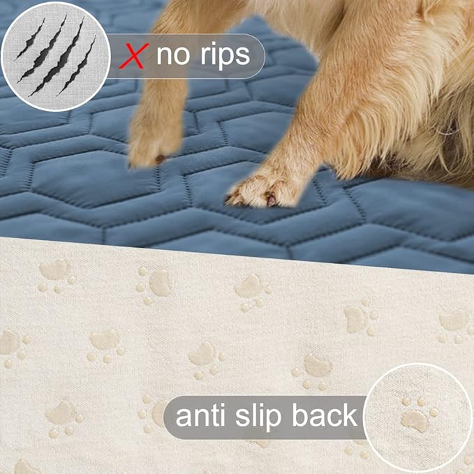 Waterproof and Non-Slip Dog Bed Cover and Pet Blanket Sofa Pet Bed Mat ï¼_ar Incontinence Mattress Protectors Furniture Couch Cover for Most Cats Dogs, Petsï¼52x82- Navy Blueï¼