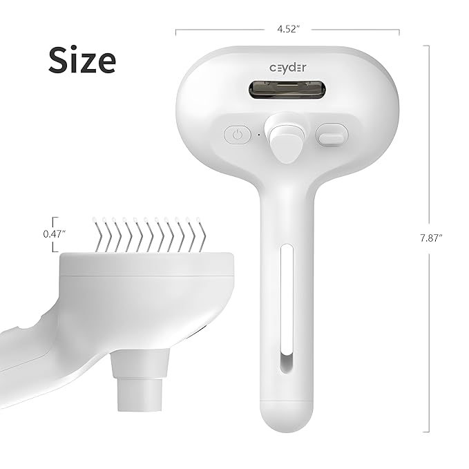 Cat Steam Brush For Shedding, Grooming Tool for Cats and Dogs with Steam Function, Massage, and Shedding Hair Removal - Ideal for Pets, Featuring Weighted Blanket Technology, Hair Brush (white comb)