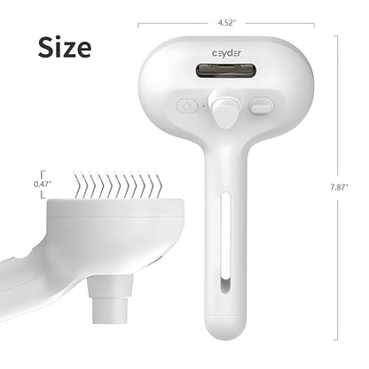 Cat Steam Brush For Shedding, Grooming Tool for Cats and Dogs with Steam Function, Massage, and Shedding Hair Removal - Ideal for Pets, Featuring Weighted Blanket Technology, Hair Brush (white comb)
