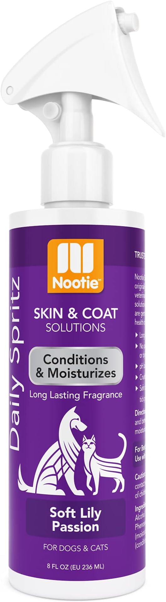 Nootie Daily Spritz Pet Conditioning Spray - Dog Conditioner for Sensitive Skin - Long Lasting Fragrance - No Parabens, Sulfates, Harsh Chemicals or Dyes  Sold in Over 10,000 Pet Stores