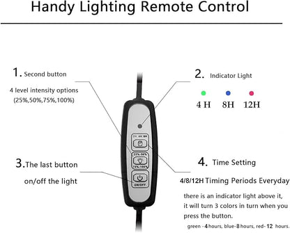 Aquarium Light Full Spectrum LED, for Under 7 Gallon Fish Tank, Light with Timer Auto On/Off, Betta Fish Tank,Indoor Plant Growth, Potted Plants, Succulent, Miniature Gardening Landscape (9)