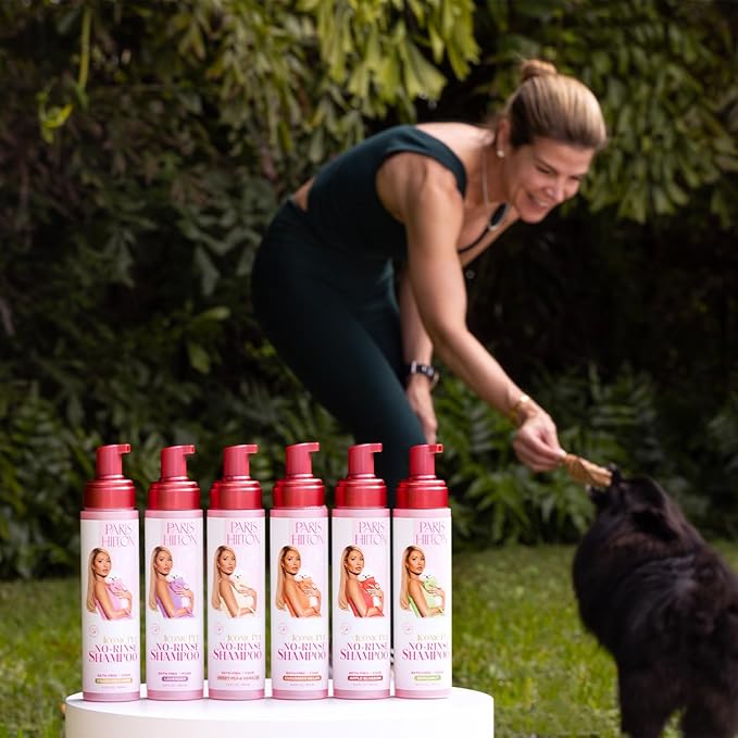 Paris Hilton Pet Iconic Lavender Scent No-Rinse Dog Shampoo, Waterless Dog Wash, Hypoallergenic, 280ml  Quick Clean for Dogs, Easy Grooming, No Rinse Needed