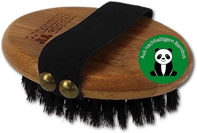 alcott Bamboo Groom Palm Brush with Boar Bristles for Pets