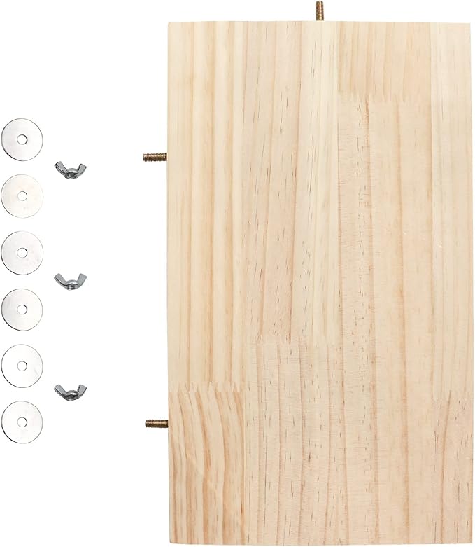 15.7_10.4 Inches Large Bird Perch Stand Platform, Natural Wooden Small Animals Cage Accessories, Rectangle Stand Perch Shelf for Parrot Parakeet Cockatiel Rat Hamster Guinea Pig Conure Chinchillas