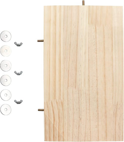 15.7_10.4 Inches Large Bird Perch Stand Platform, Natural Wooden Small Animals Cage Accessories, Rectangle Stand Perch Shelf for Parrot Parakeet Cockatiel Rat Hamster Guinea Pig Conure Chinchillas