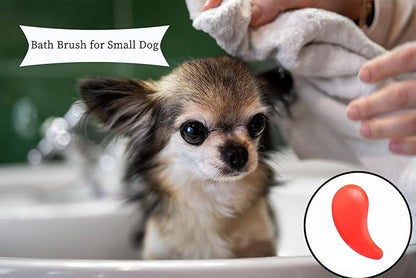 Small Dog Brush - Puppy Hair Brush- Grooming Tool for Teddy, Yorkies, Maltese, Shih Tzu, Chihuahua (Orange)