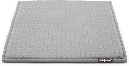 Paw Inspired Cooling Orthopedic Crate Pad for Dogs, Washable Memory Foam Dog Cooling Mat (23x17 Inch XS/Small Size for 24 Inch Kennel, Gray)