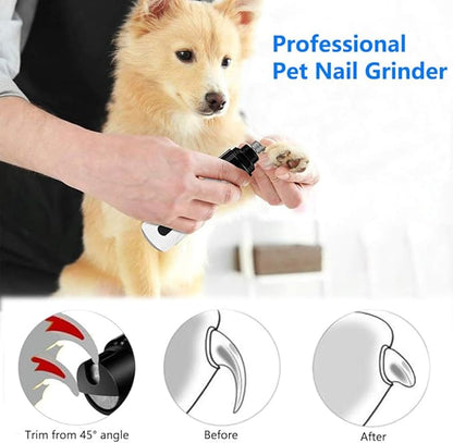 Heusom Silent Groom Pro Nail Grinder, Heusom Dog Nail Trimmer, Rechargeable USB Charging Pet Nail Grinder, 2 Grinding Heads, Electric Dog Nail Clippers Pet Paws Grooming Smoothing Tool
