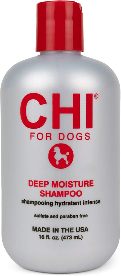CHI for Dogs Deep Moisture Shampoo for Dogs | Best Moisturizing Dog Shampoo for Dogs With Dry Skin | Sulfate And Paraben Free, pH Balanced for Dogs, Made in the USA