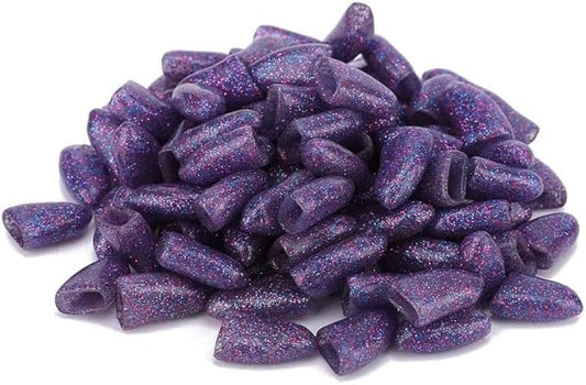 100PCS Dog Nail Caps, Pet Dog Soft Claws Nail Cover Dog Claws Glue Applicators Nail Cover for Cat Claws(L-purple)