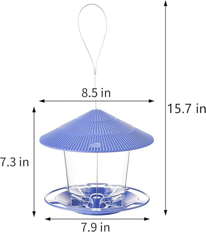 Bird Feeder Outdoor Hanging for Wild Bird Seed, Purple