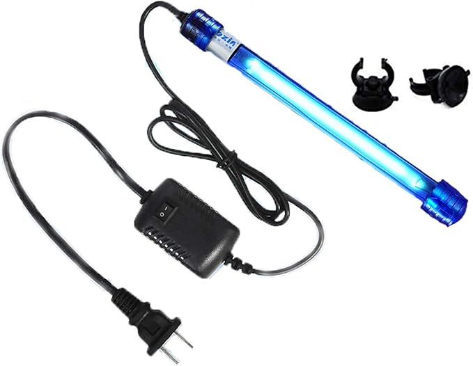 11W U-VC Aquarium Green Clean Light Aquarium Algae Clean Lamp Fish Tank Water Clean Light Green Clear Waterproof Water Clean Lamp for Pond Fish Tank Sump Swim Pool (11W-13inch Length)