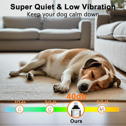 Dog Nail Grinder Upgraded, Professional 5-Speed Electric Rechargeable Pet Nail Trimmer Super Quiet Painless Paws Grooming & Smoothing for Small Medium Large Dogs & Cats