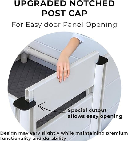 Whelping Box & Puppy Playpen – 48 x 48 x 18 Inch, Upgraded Reinforced Design with Easy-Open Door, Pig Rails, Waterproof Pee Pad & Oxford Floor Liner – Indoor/Outdoor, Easy to Clean (Premium Ver.)