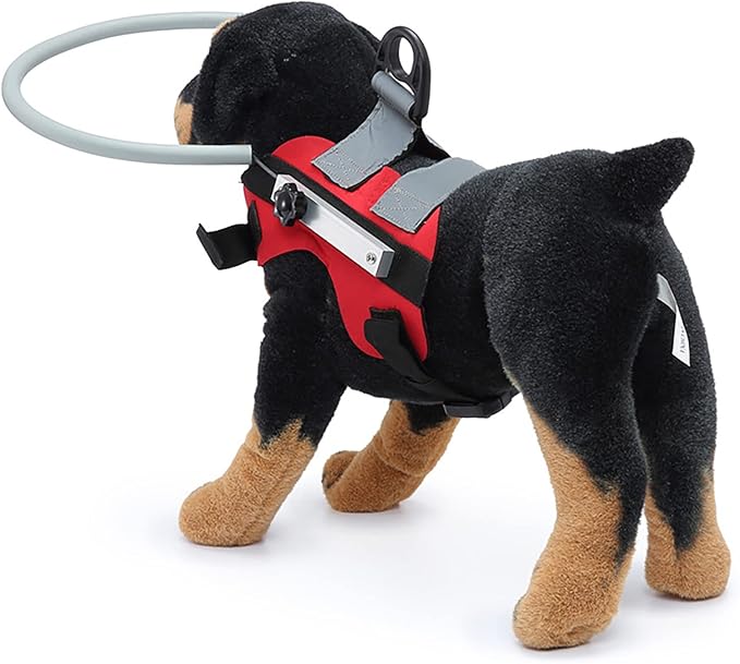 2 Size, Small, Medium, Large Dogs, Upgrade Version, Ring Harness for Blind Dog, Anti-Collision Ring for Blind Dogs RedUp Small