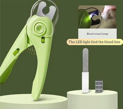 3 in 1 Dog & Cat Pets Nail Clippers and Trimmers-with Safety Guard to Avoid Overcutting. LED Dog Nail Clipper with Light, Illuminates Nails or Bloodline for Safe and Easy Trimmers,for Cats & Dogs