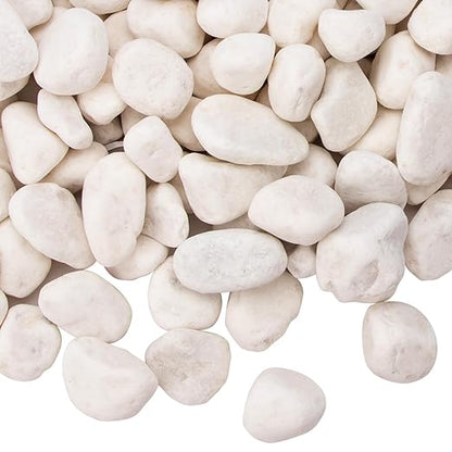 18 Pounds Decorative Pebbles, White Stones, White River Rock, Natural Aquarium Gravel, Garden Decor Rocks