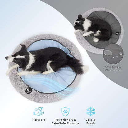 Small Donut Dog Bed, Calming Dog Bed Washable Ideal for Small to Large Dogs and Cats & Round Dog Bed,Anti-Anxiety Multiple Sizes (Pink, Combo Small (23" L x 23" W x 7" Th))