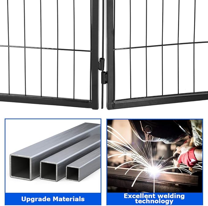 Pet Playpen 8 Panel 40 inch Indoor & Outdoor Folding Metal Exercise Pen & Pet Playpen Puppy Cat Exercise Fence Barrier Playpen Kennel