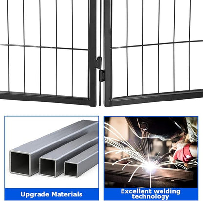 Pet Playpen 8 Panel 40 inch Indoor & Outdoor Folding Metal Exercise Pen & Pet Playpen Puppy Cat Exercise Fence Barrier Playpen Kennel