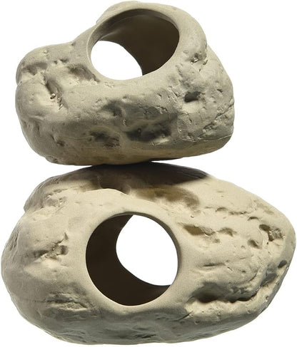 ALEGI Aquarium Decoration Rock Caves, Betta Fish Tank Accessories Hideout, Cichlid Stackable Cave Hiding (Small & Medium)