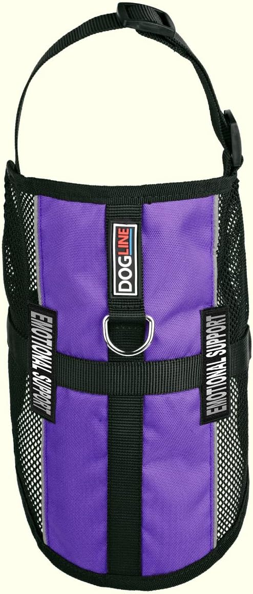 Dogline MaxAire Multi-Purpose Mesh Vest for Dogs and 2 Removable Emotional Support Patches, Large, Purple