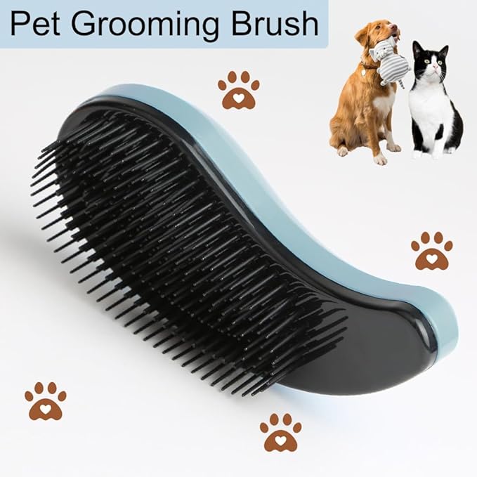 Puppy Brush, Soft Dog Brush for Grooming, Puppy Hair Remover Brush Comb, Grooming Tool for Poodles,Teddy, Yorkies, Maltese, Shih Tzu, Chihuahua, Gradient blue