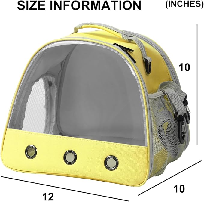 Bearded DragonTravel Cage,Lizards Carrier, Small Animal Travel Carrier for Hedgehog Rat Parrot Bird Guinea Pig, Portable Guinea Pig Travel Bag for 2