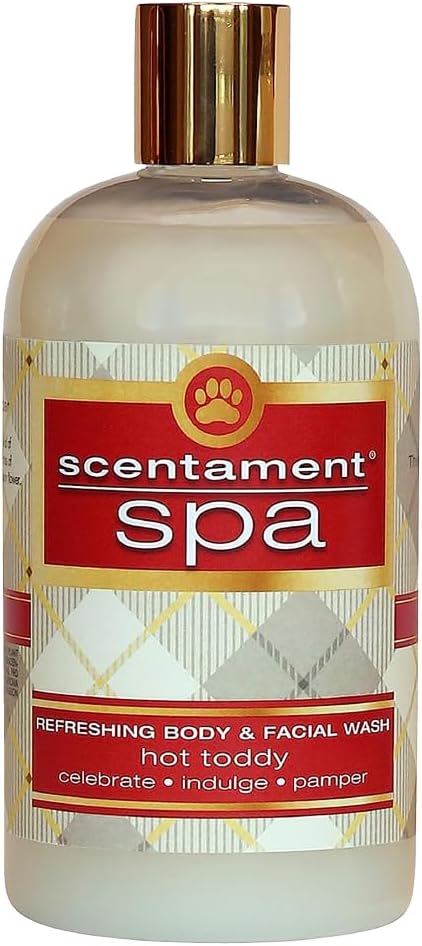 Best Shot Scentament Spa Seasonal Body and Facial Wash, Tearless Shampoo, Hypoallergenic Body Wash, Removes Tear Stains, Hot Toddy, 16 Oz.