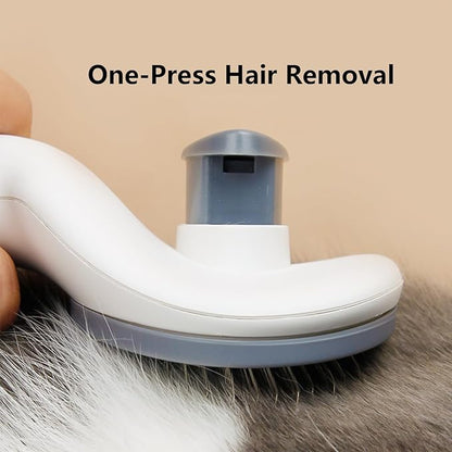 Cat Grooming Brush with Release Button Gently Removes Loose Undercoat, Tangles and Mats for Cats and Dogs Ideal for Long and Short Hair Suitable for Small to Large Pets