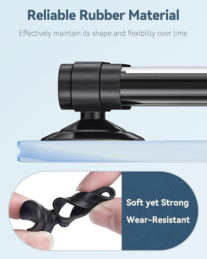 Pawfly 6 Pcs Fish Tank Tube Light Suction Cups Aquarium Suction Cups for 1" to 1.5" Wide Aquarium Tube Light Holders Suckers with 1 Inch Elastic Rubber Ring (Not for Airline Tubing)