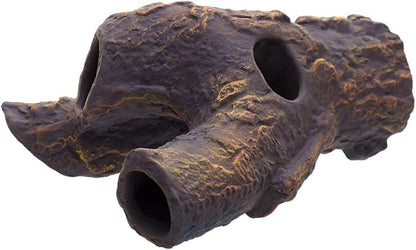 Plecoceramics Aquarium Ceramic Decorations Cave Betta Stone Decor - Aquarium Fish Tank Hideway Decor for breeding Cichlids Plecos Betta Toys Hideout (Snag)