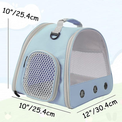 Breathable Small Animal Carrier Nylon Mesh for Front Window Guinea Pig Carrier Reptile Carrier for Travel Outdoor